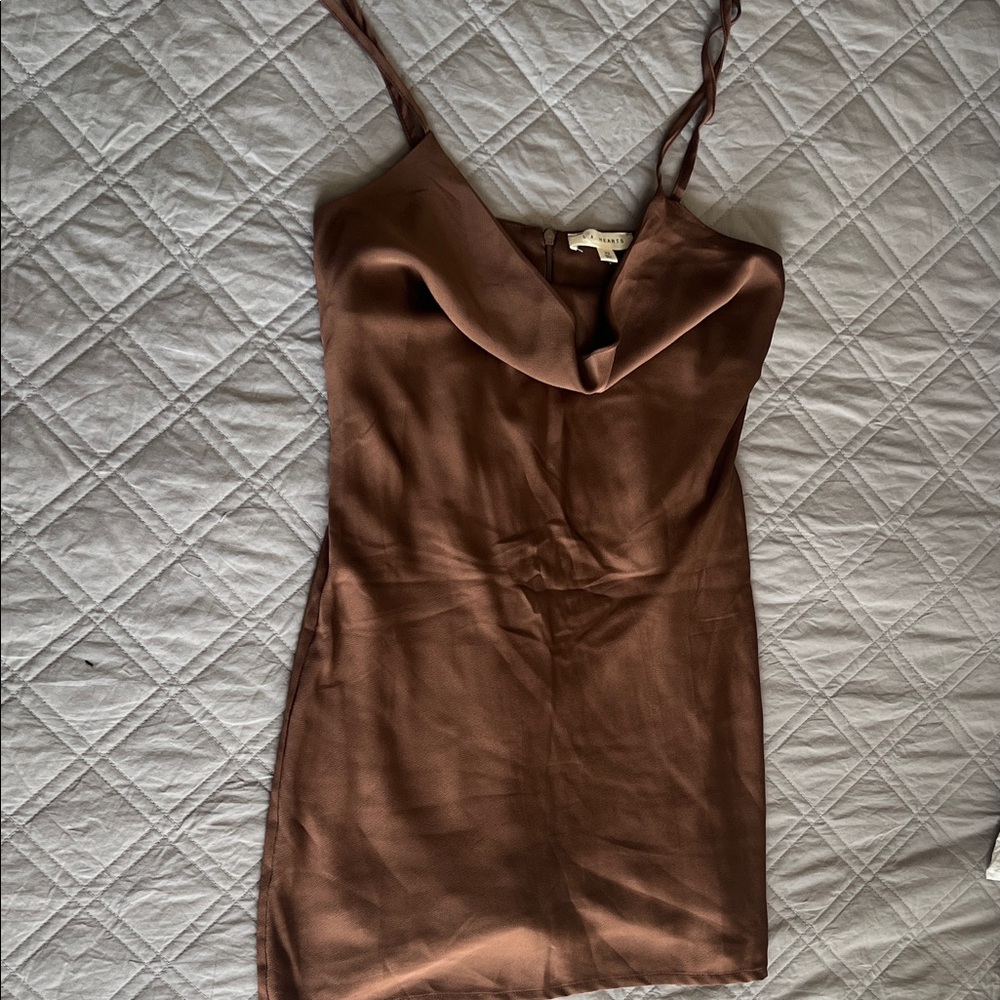 La Hearts Brown Mini Dress